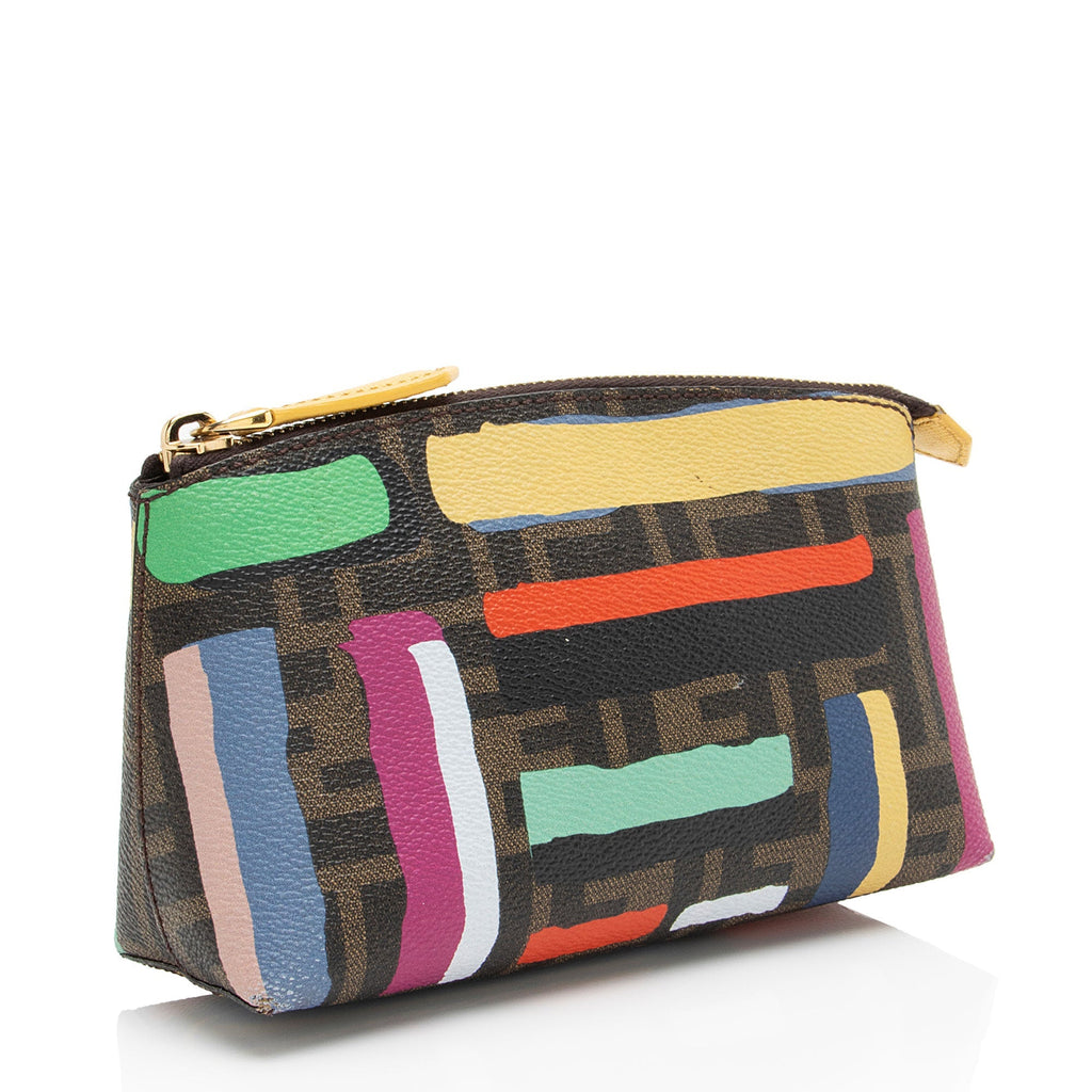 Fendi Zucca Canvas Chalks Print Pouch
