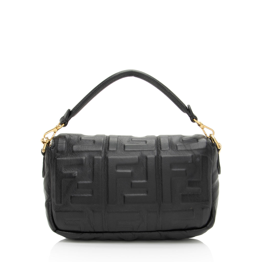 Fendi FF Embossed 1974 Mini Baguette Shoulder Bag