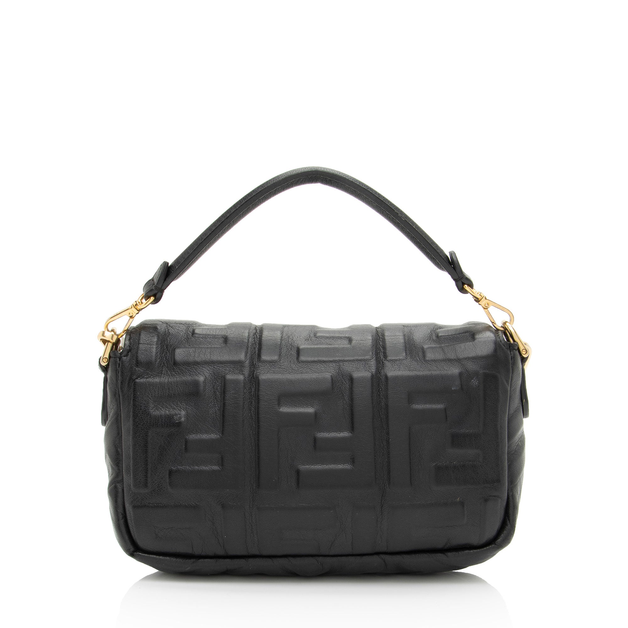 Fendi FF Embossed 1974 Mini Baguette Shoulder Bag