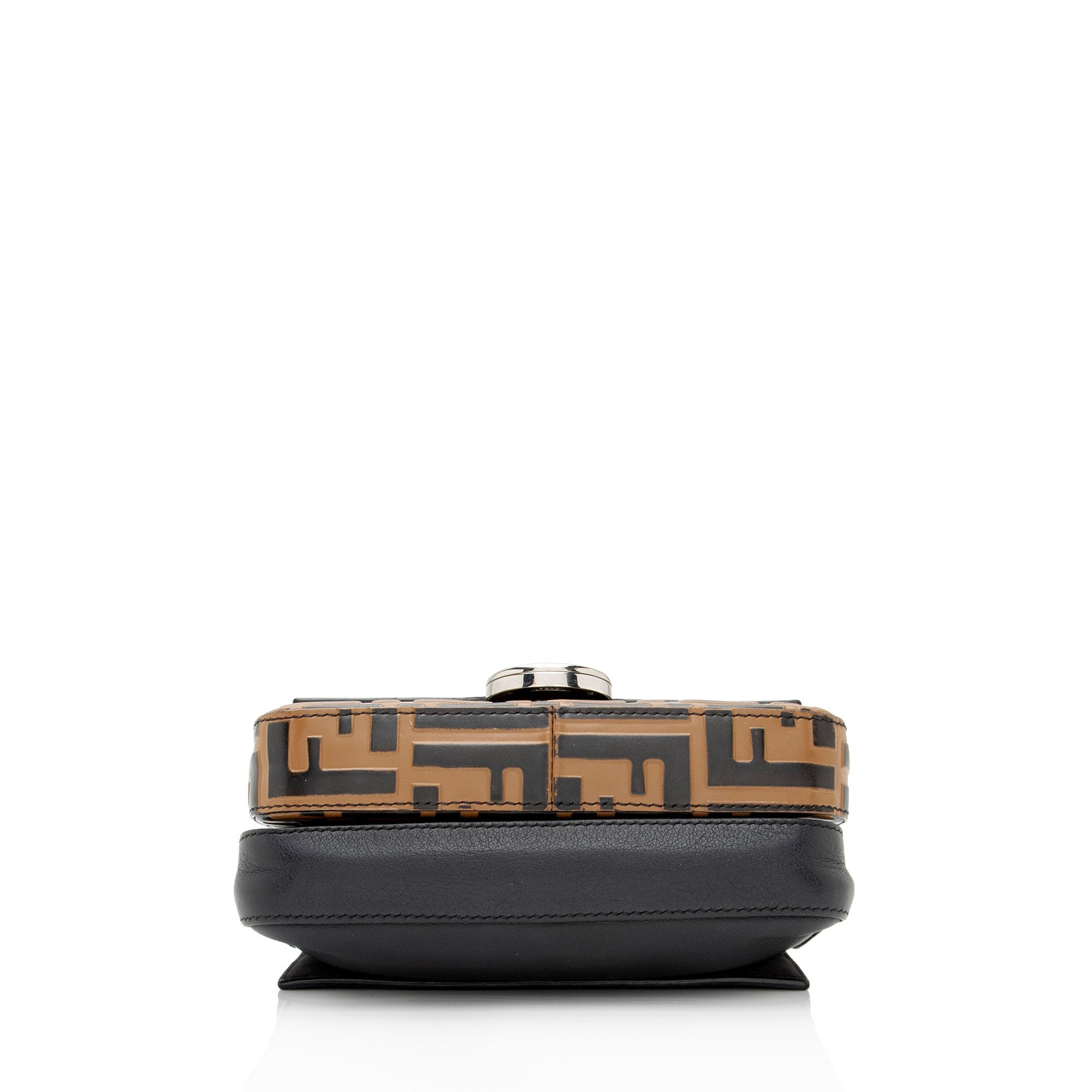 Fendi FF Embossed Calfskin Double Micro Baguette Bag (SHF-yQ8d8d)