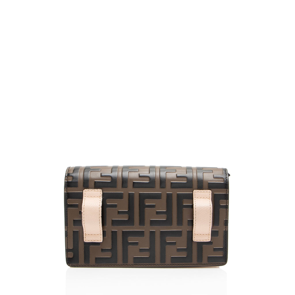 Fendi FF Embossed Calfskin FF Crossbody