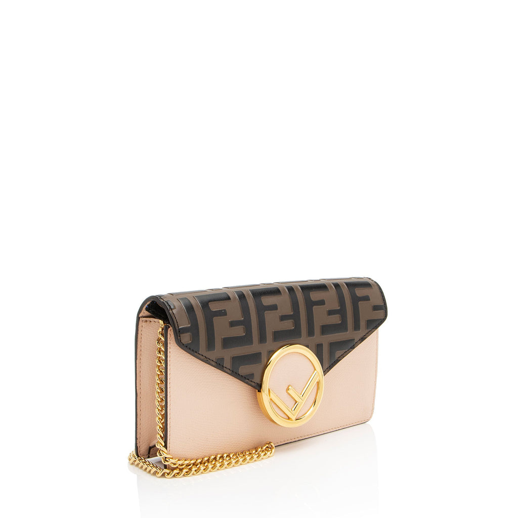 Fendi FF Embossed Calfskin FF Crossbody