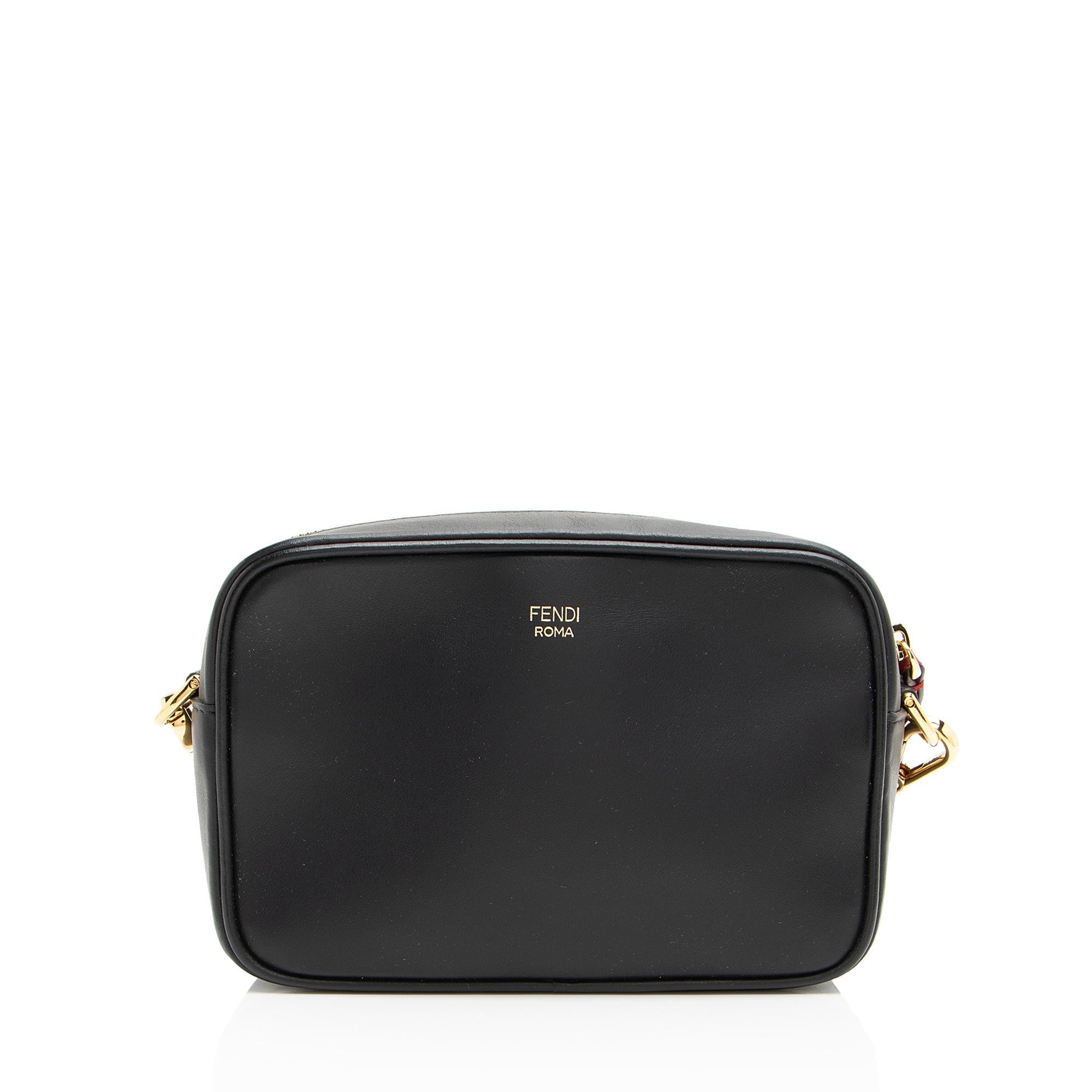 Fendi FF Embossed Calfskin Mini Camera Bag