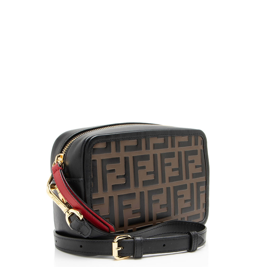 Fendi FF Embossed Calfskin Mini Camera Bag