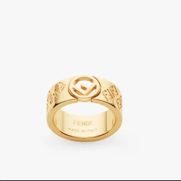 FENDI FF GOLD-TONE BAND RING