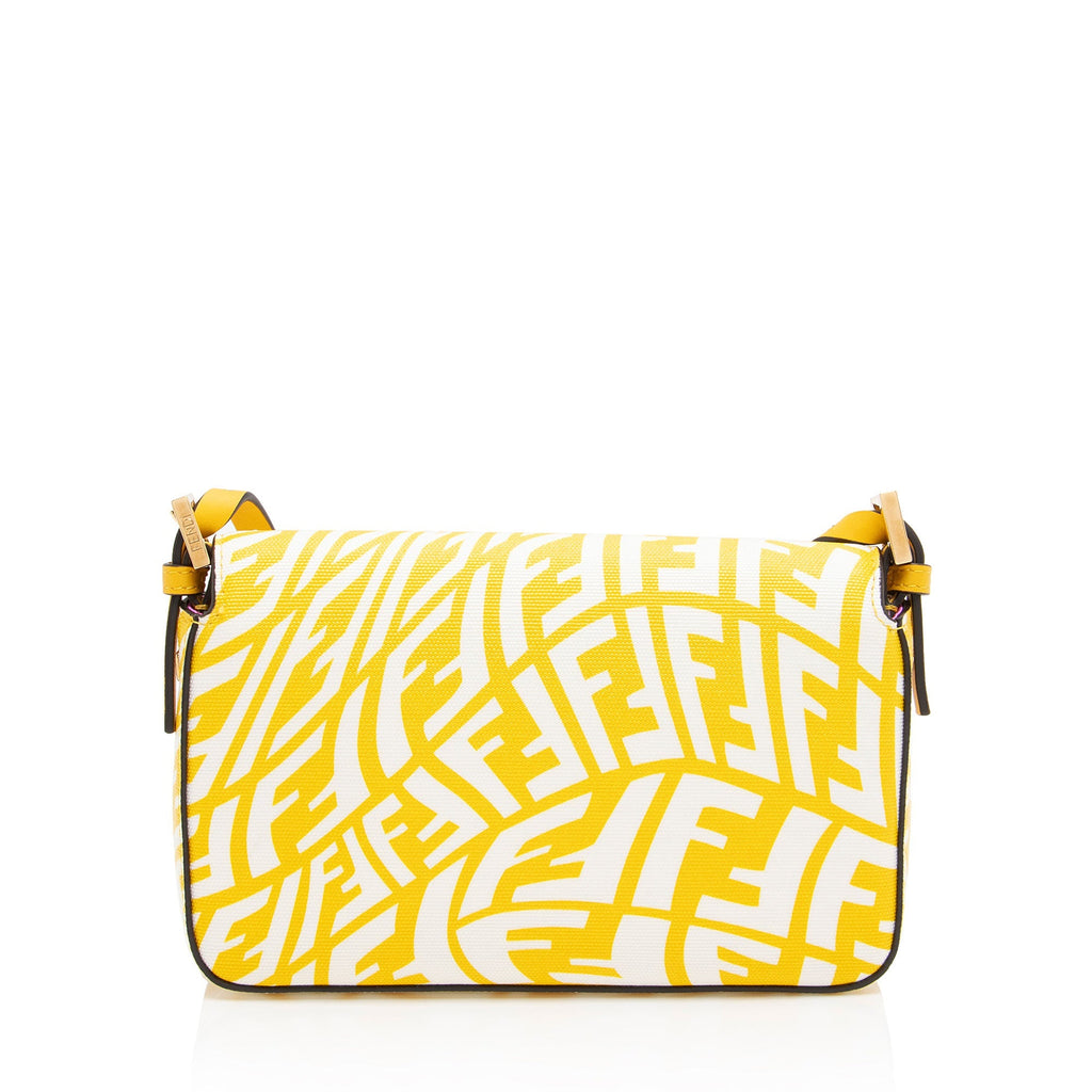 Fendi x Sara Coleman Leather FF Vertigo 1997 Baguette Mini Shoulder Bag