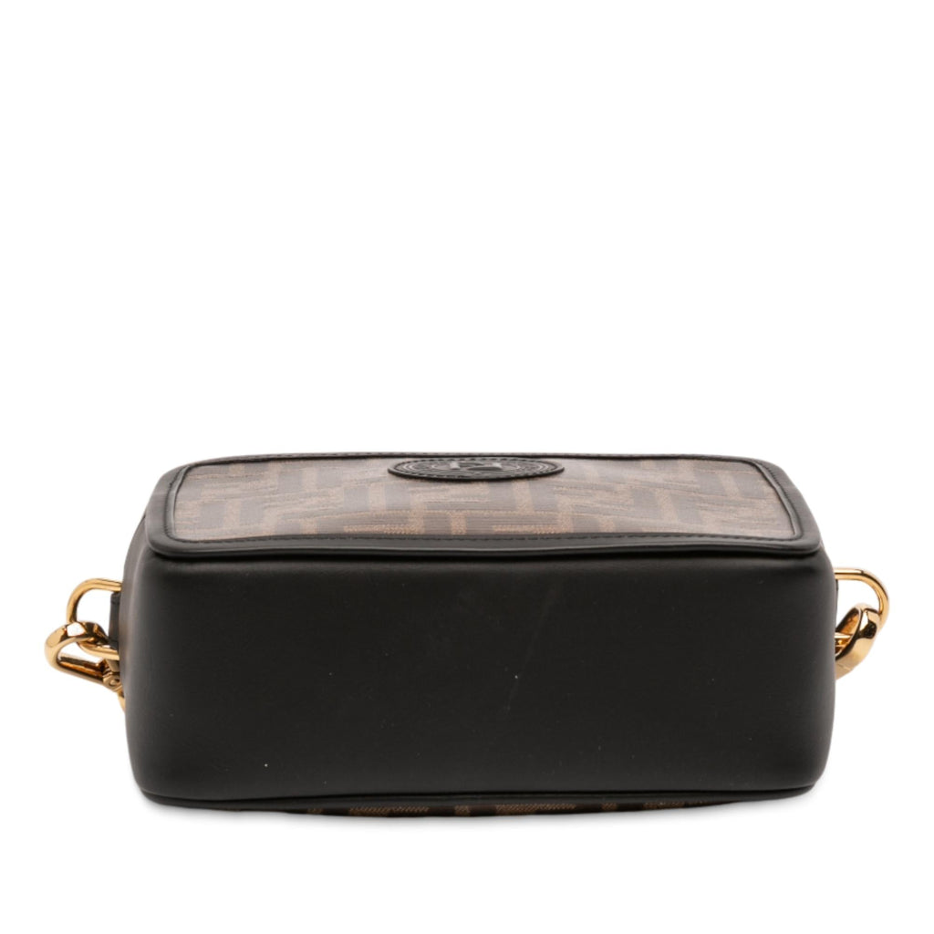 Fendi Glazed Fabric Vitello Century FF 1974 Camera Bag