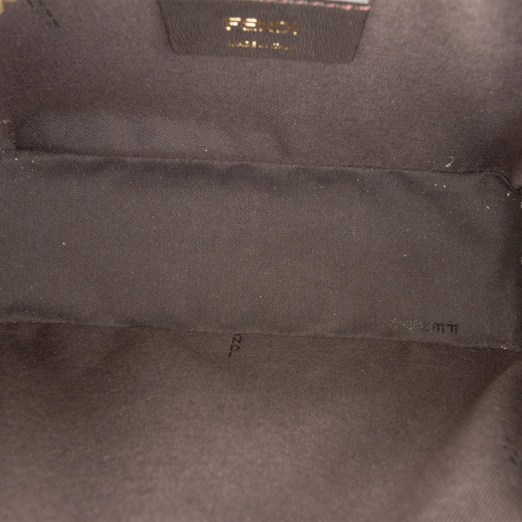 Fendi Glazed Fabric Vitello Century FF 1974 Camera Bag