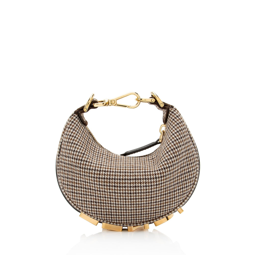 Fendi Fabric Fendigraphy Nano Hobo (SHF-N6cAIe)