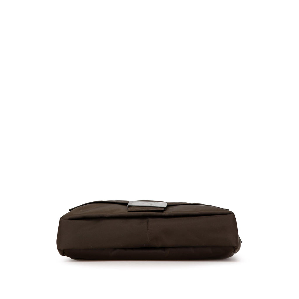 Fendi Large Econyl Nylon Baguette Satchel