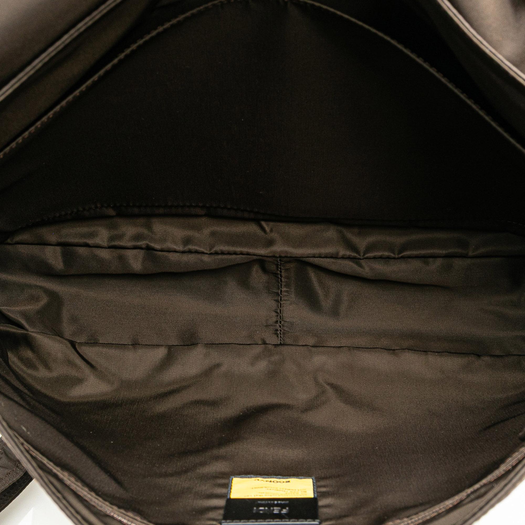 Fendi Large Econyl Nylon Baguette Satchel