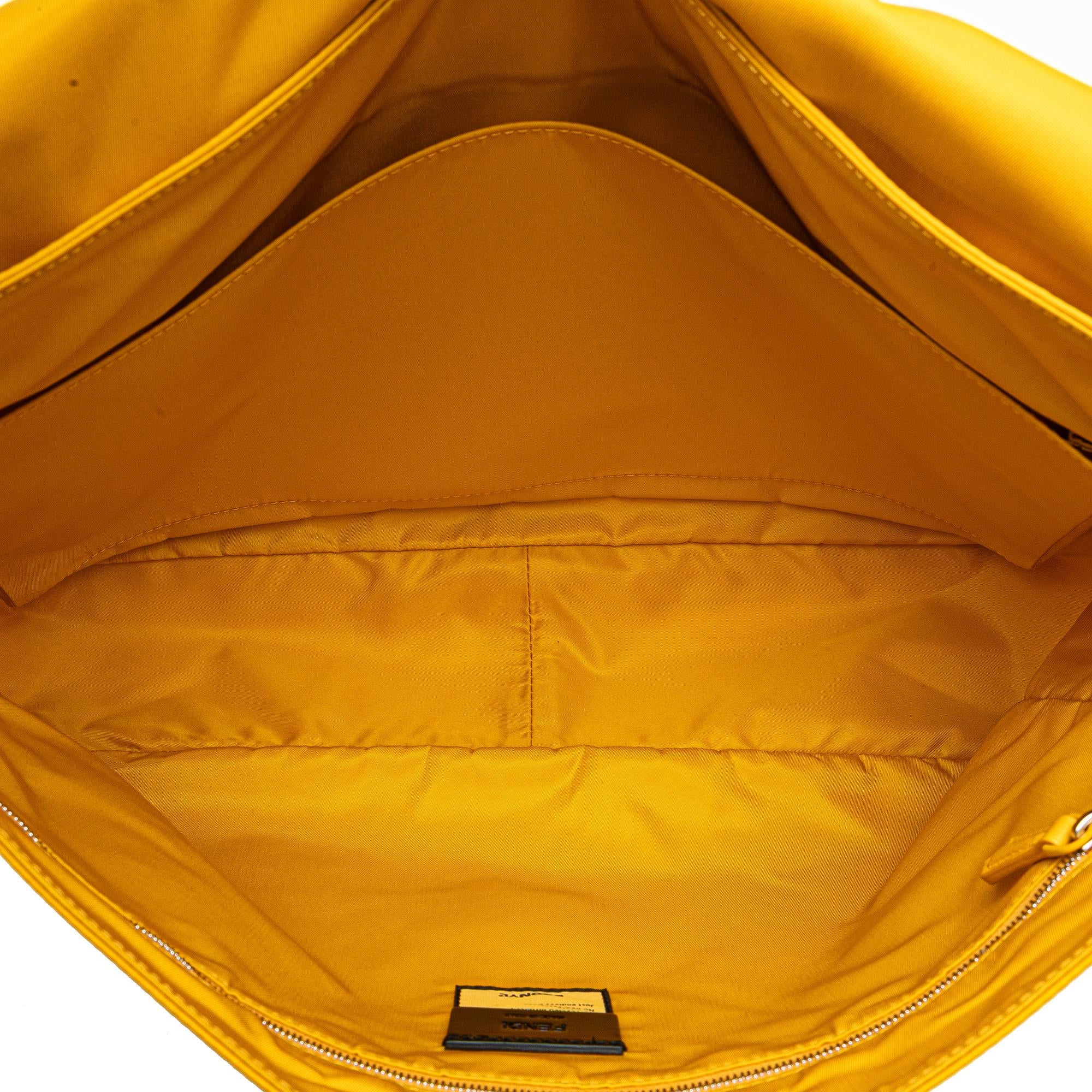 Fendi Large Econyl Nylon Baguette Satchel