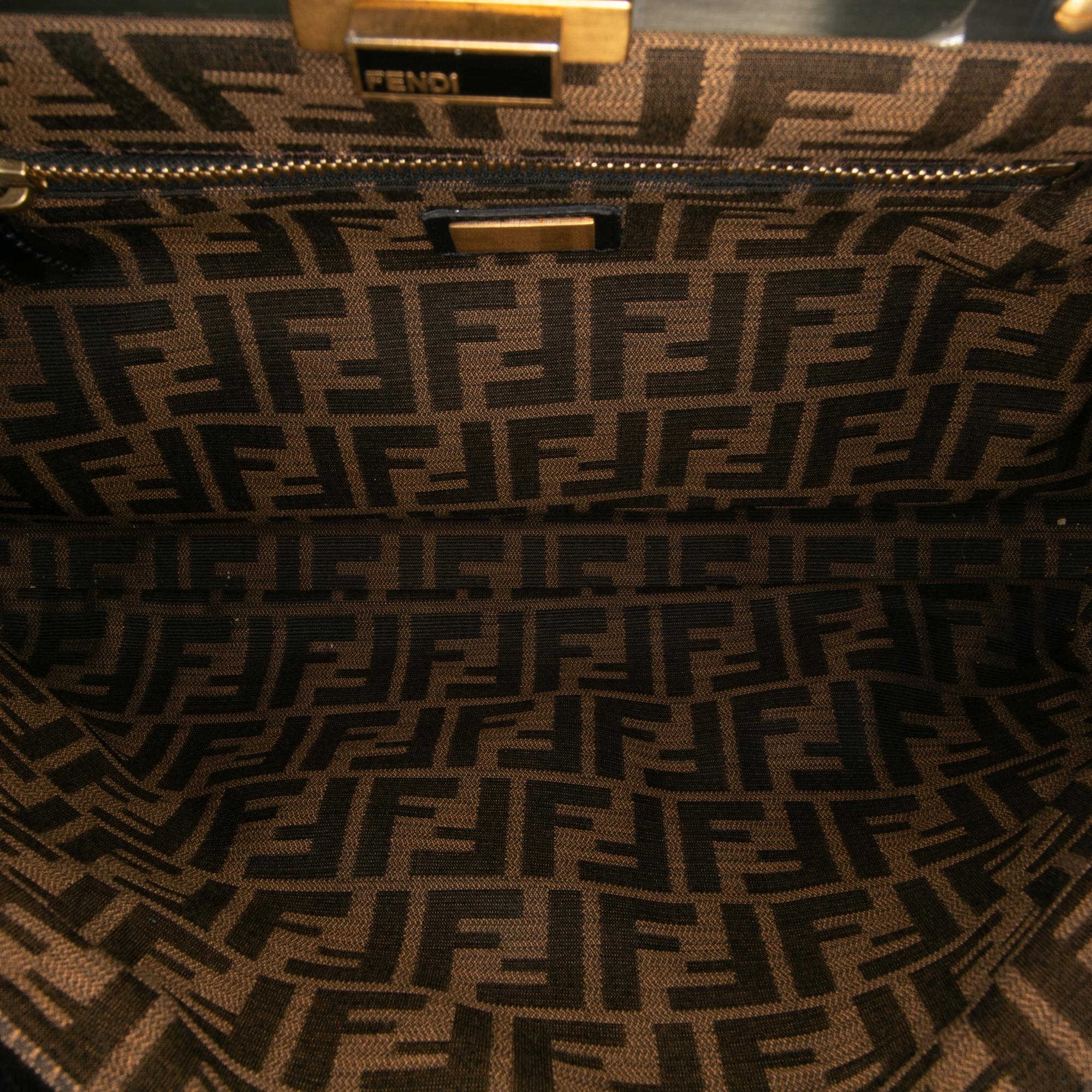 Fendi Large Goatskin Peekaboo Iconic Satchel