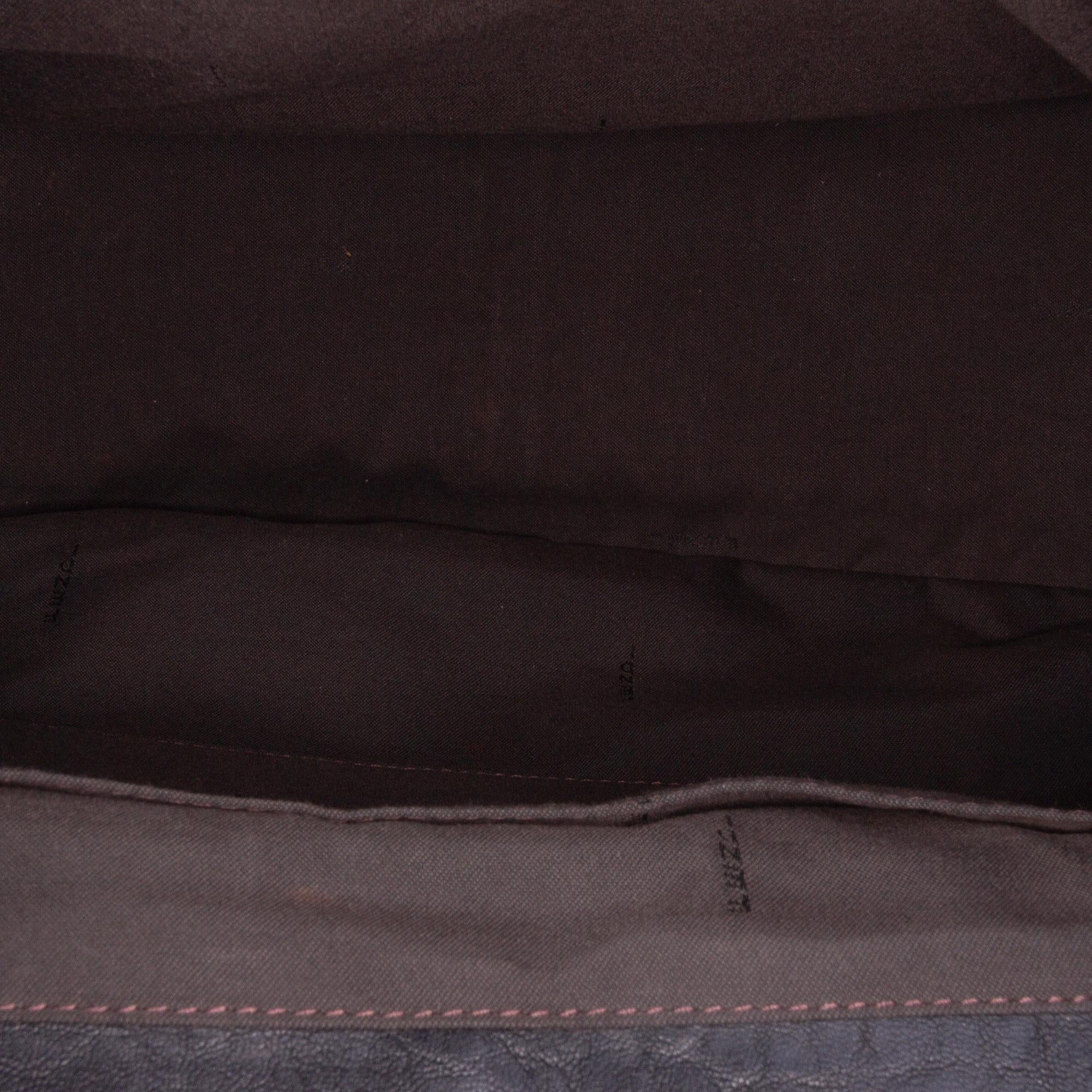 Fendi Large Leather B Bis Top Handle Bag