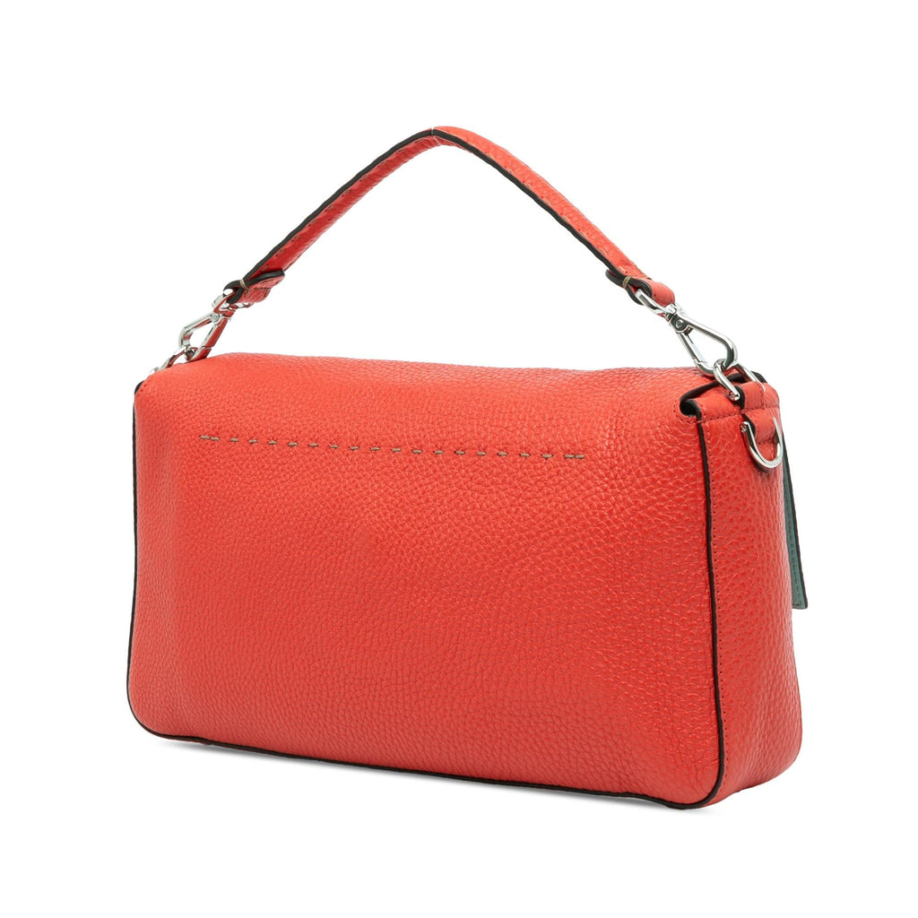 Fendi Large Leather Selleria Baguette Satchel