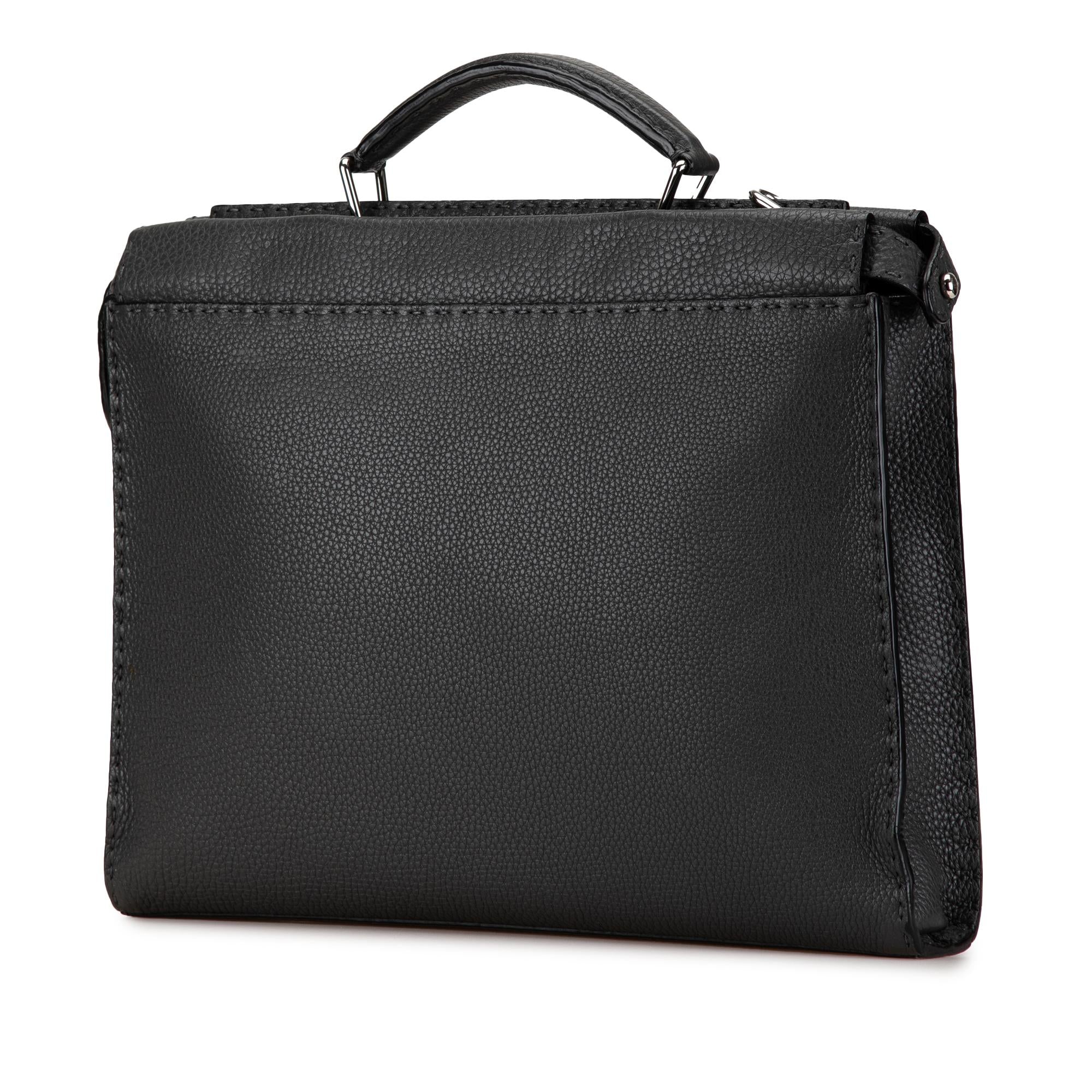 Fendi Large Leather Selleria Peekaboo Iconic Fit Bag