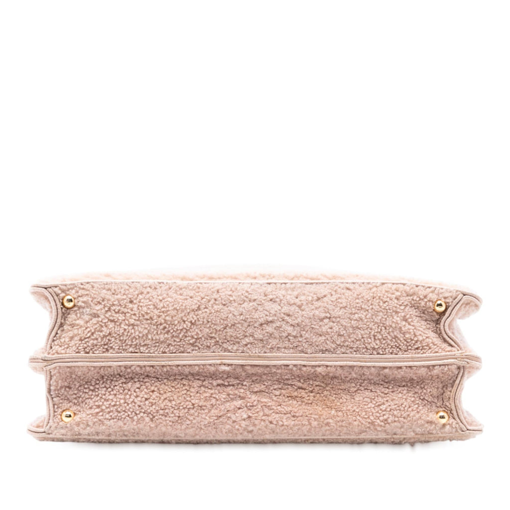 Fendi Large Shearling Peekaboo ISeeU Satchel