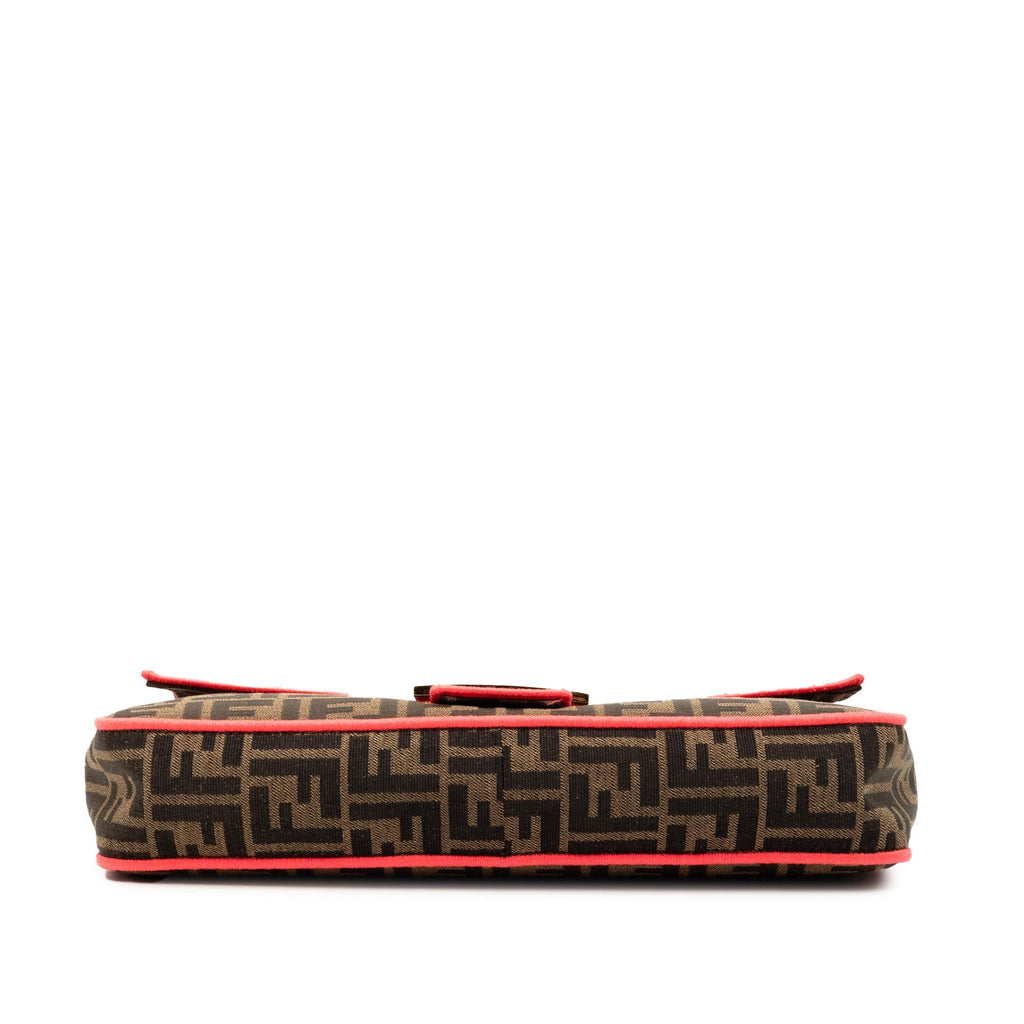 Fendi Large Zucca Canvas Baguette Satchel