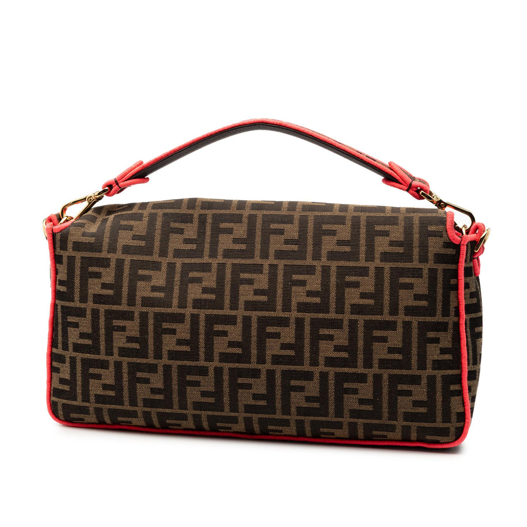 Fendi Large Zucca Canvas Baguette Satchel