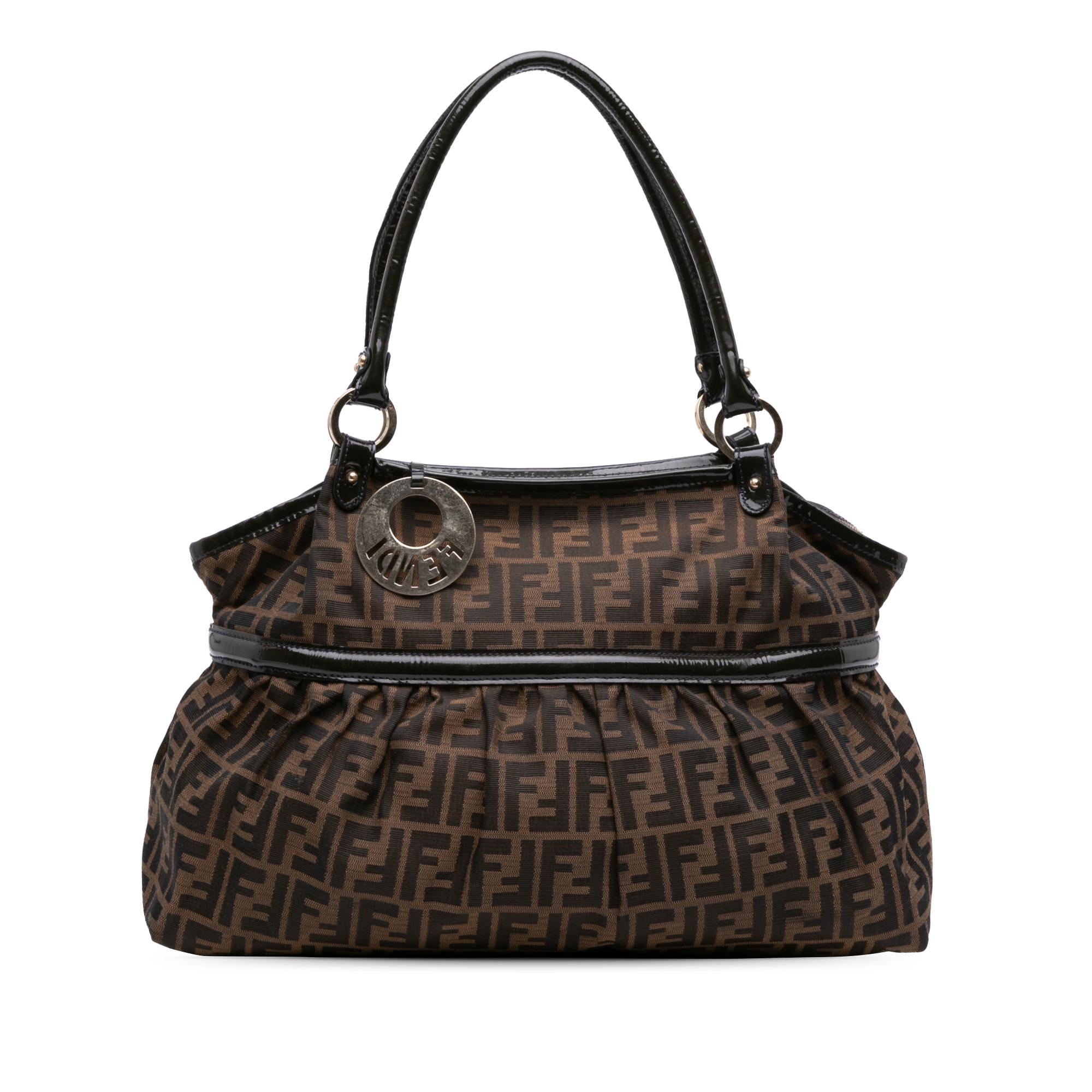 Fendi Large Zucca Canvas Chef Shoulder Bag