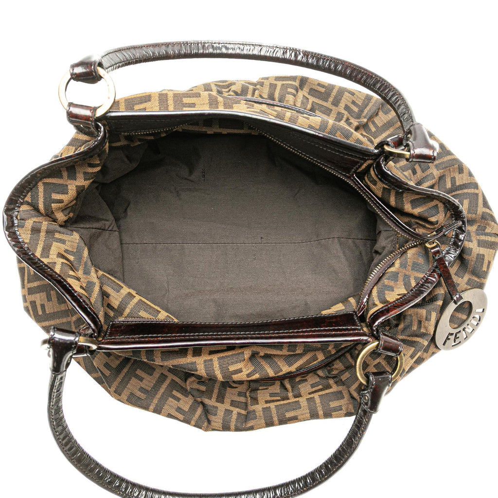 Fendi Large Zucca Canvas Chef Shoulder Bag