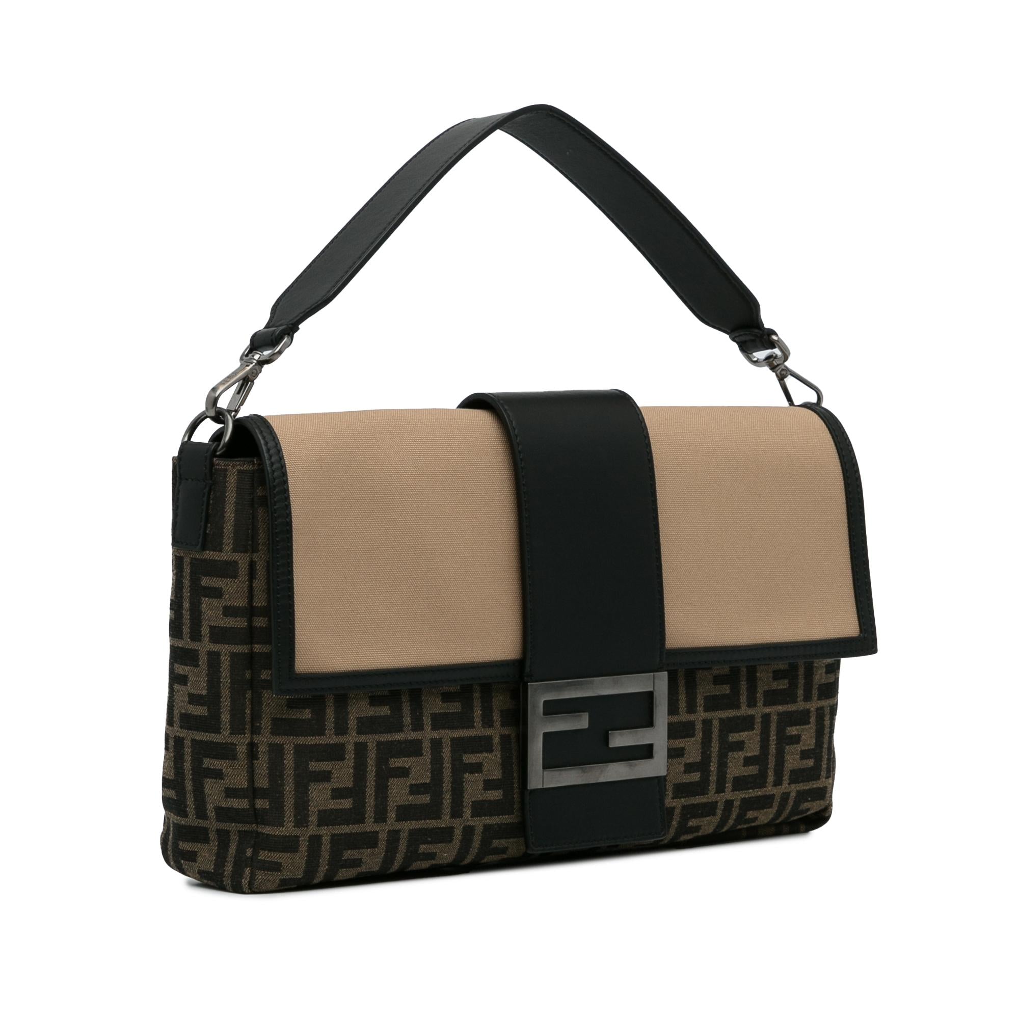 Fendi Large Zucca Canvas Convertible Belt Baguette