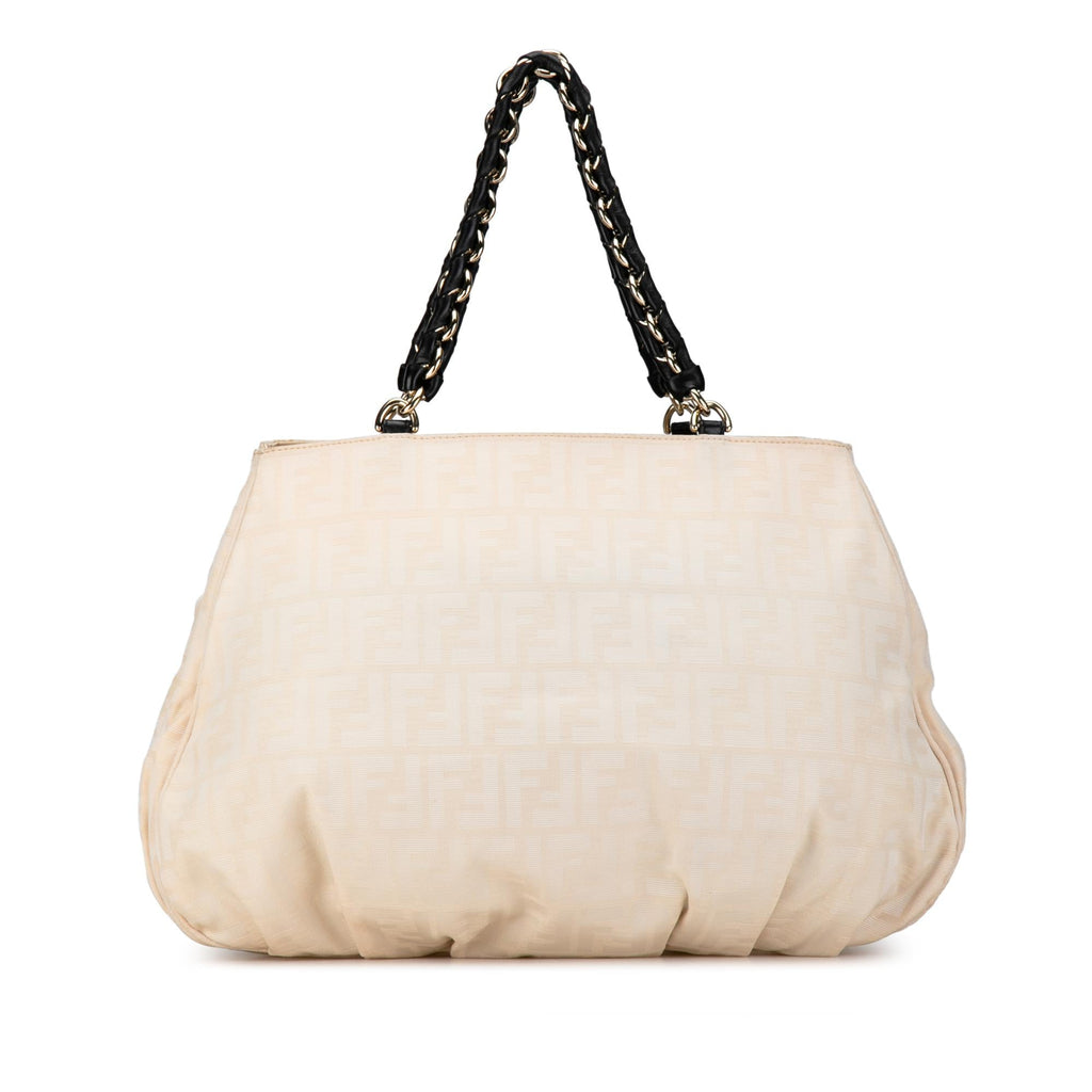 Fendi Large Zucca Canvas Mia Tote
