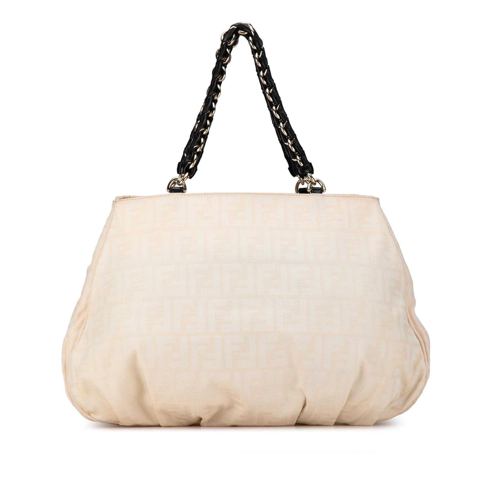Fendi Large Zucca Canvas Mia Tote