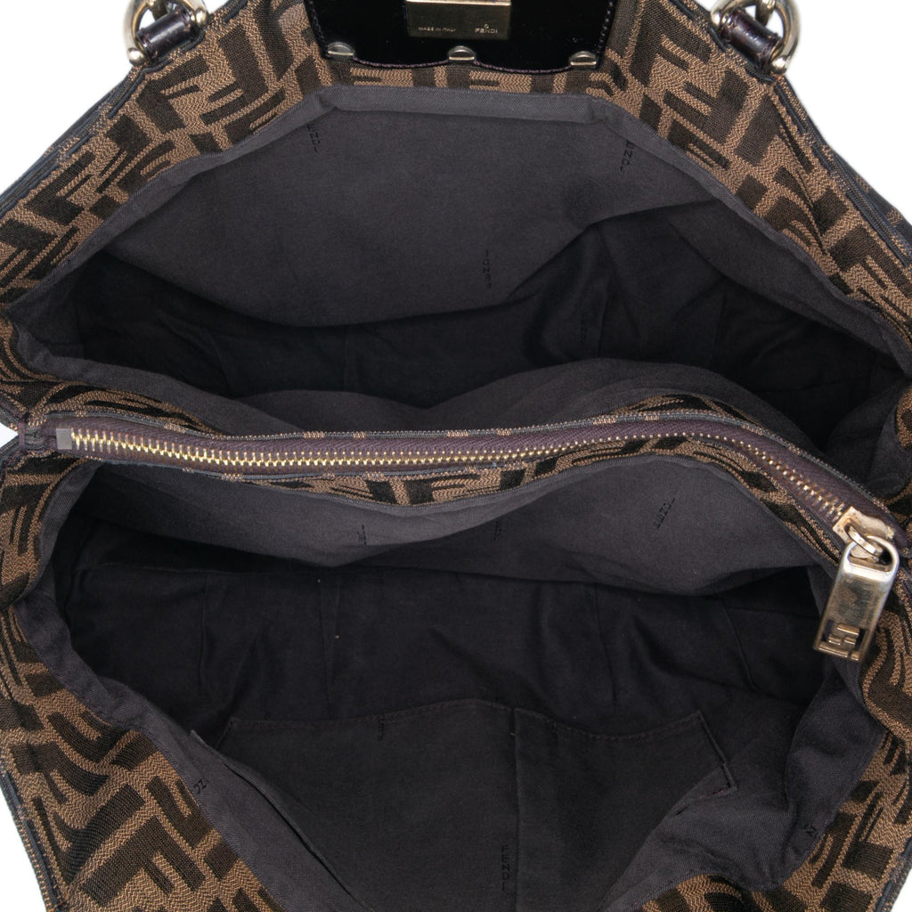 Fendi Large Zucca Canvas Mia Tote