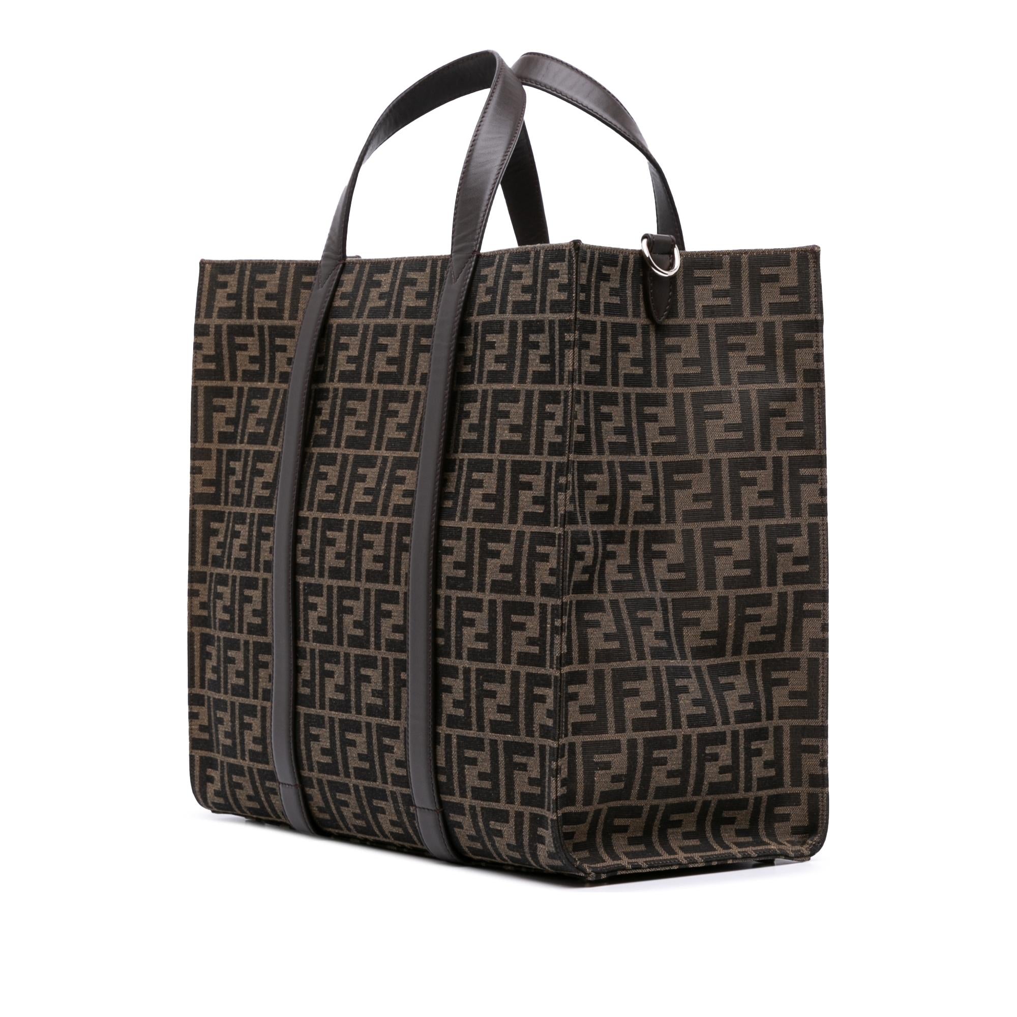 Fendi Large Zucca Canvas Shopper Tote
