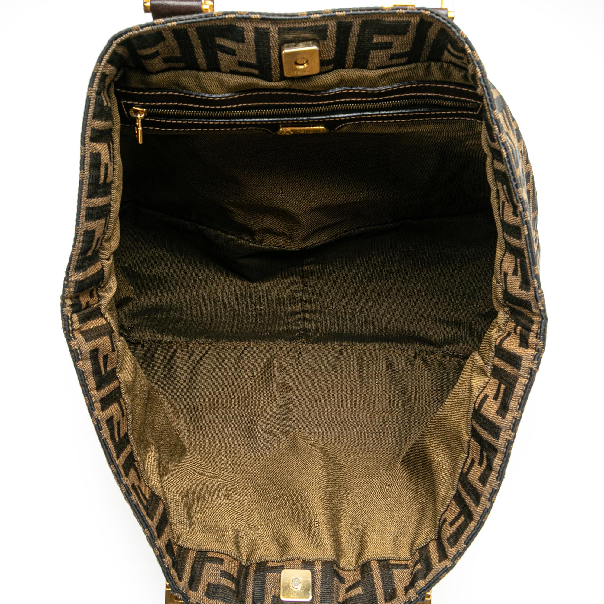 Fendi Large Zucca Canvas Twins Tote