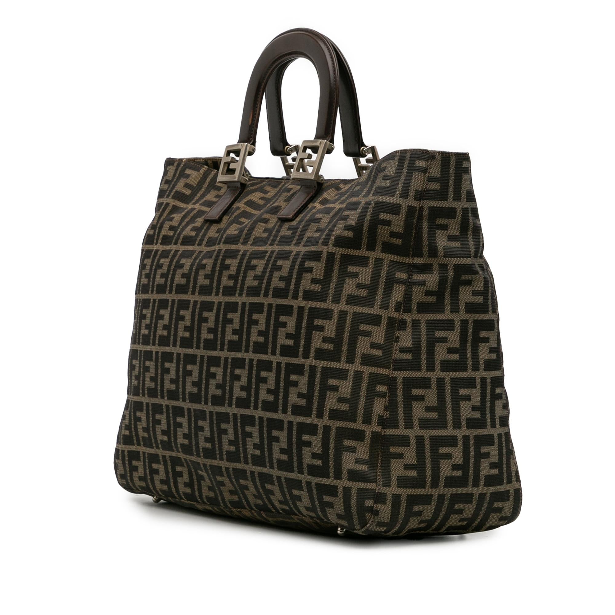 Fendi Large Zucca Canvas Twins Tote
