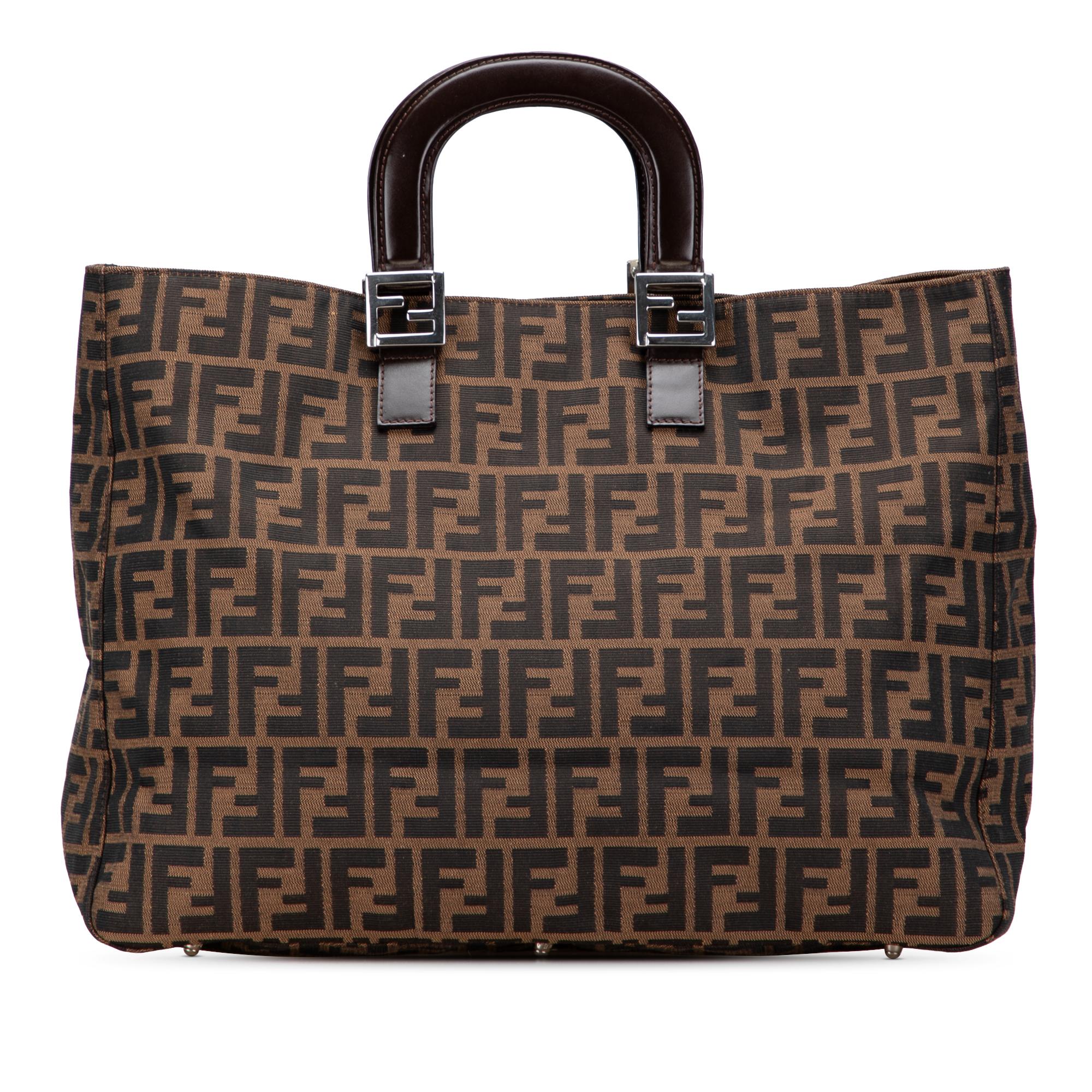 Fendi Large Zucca Canvas Twins Tote