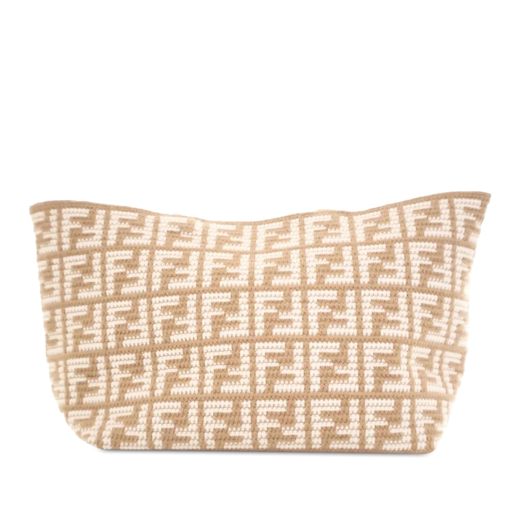 Fendi Large Zucca Cashmere Shopper Tote (SHG-BVm1Iv)