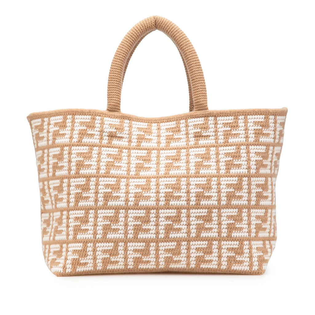 Fendi Large Zucca Cashmere Shopper Tote