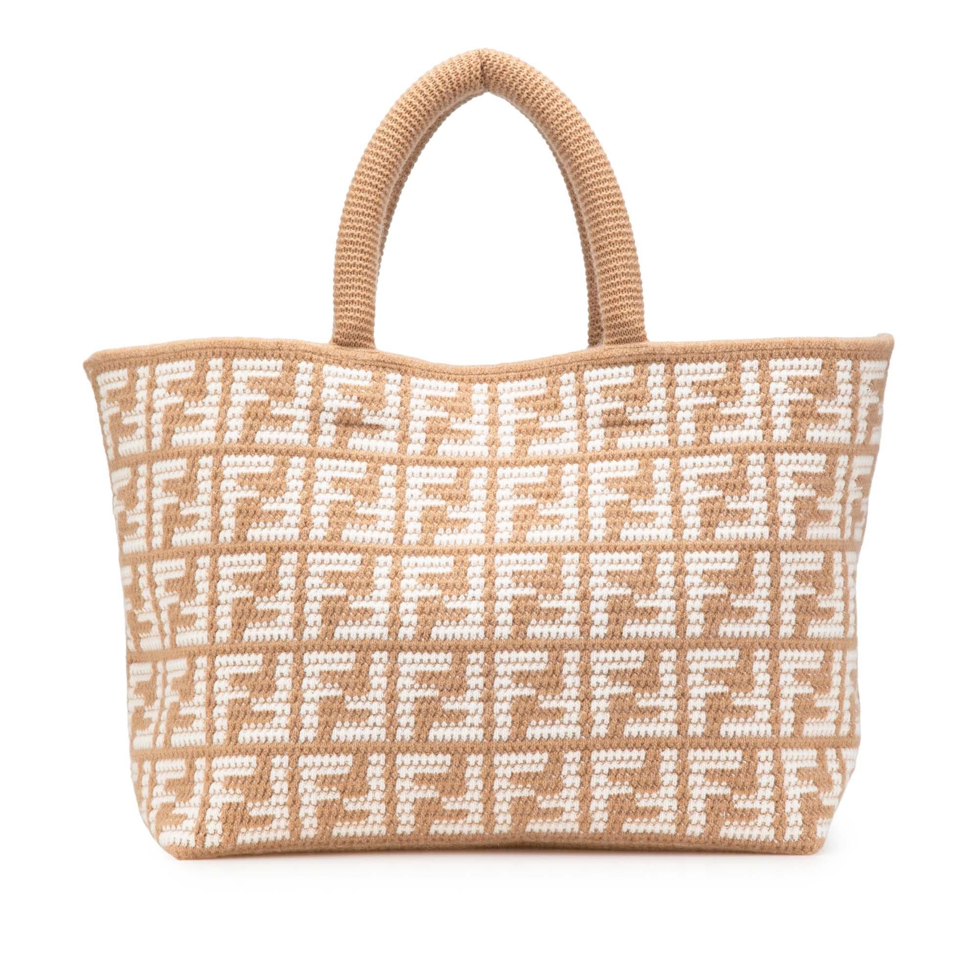 Fendi Large Zucca Cashmere Shopper Tote