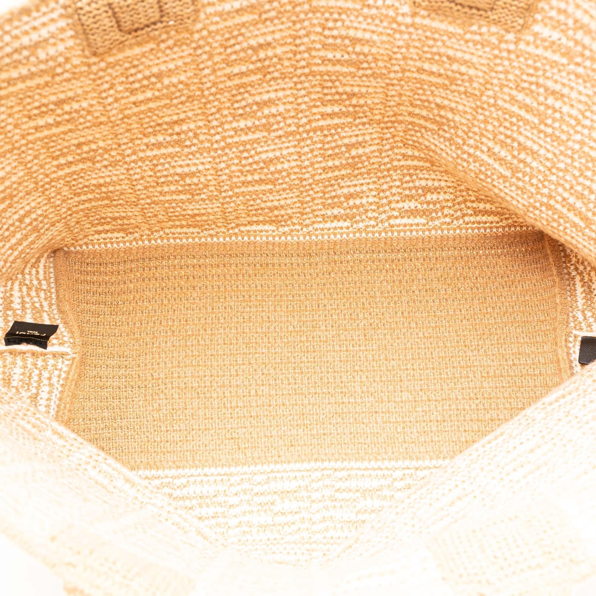 Fendi Large Zucca Cashmere Shopper Tote