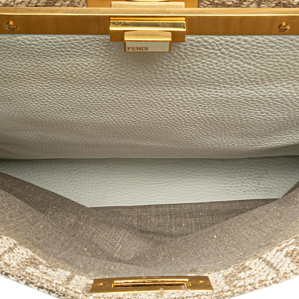 Fendi Large Zucca Corda Iconic Peekaboo Satchel