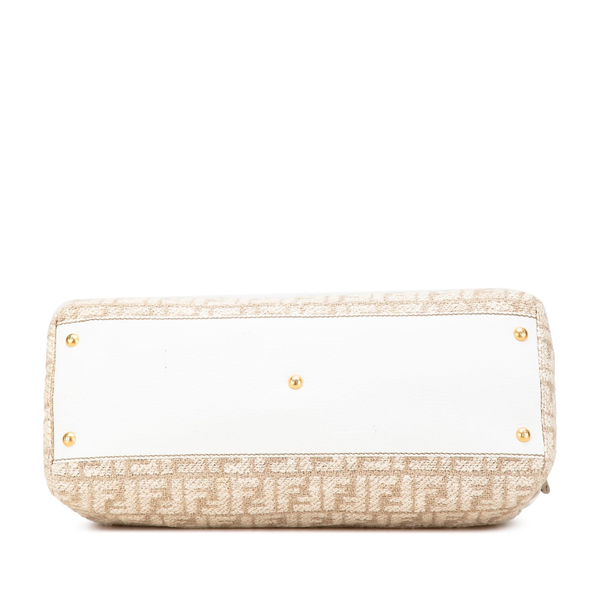 Fendi Large Zucca Corda Iconic Peekaboo Satchel