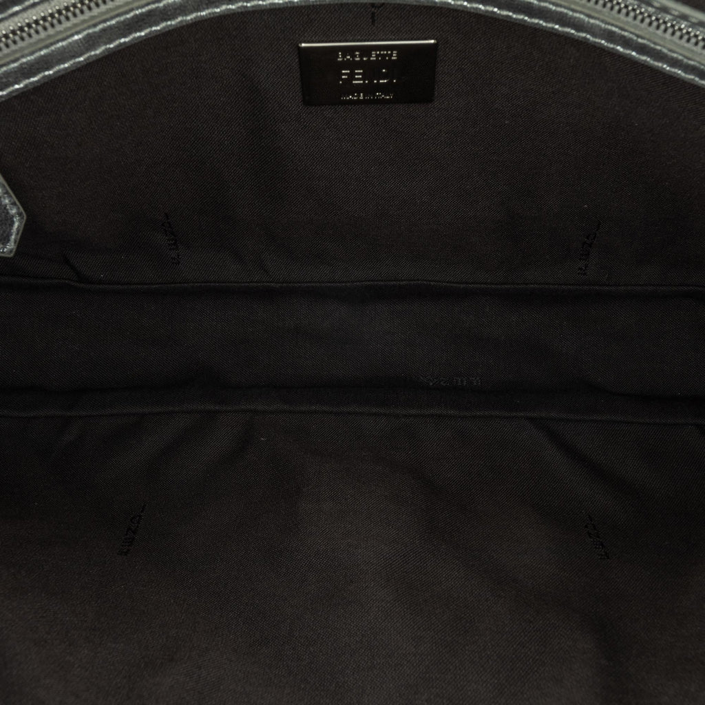 Fendi Large Zucca Embossed Baguette Satchel