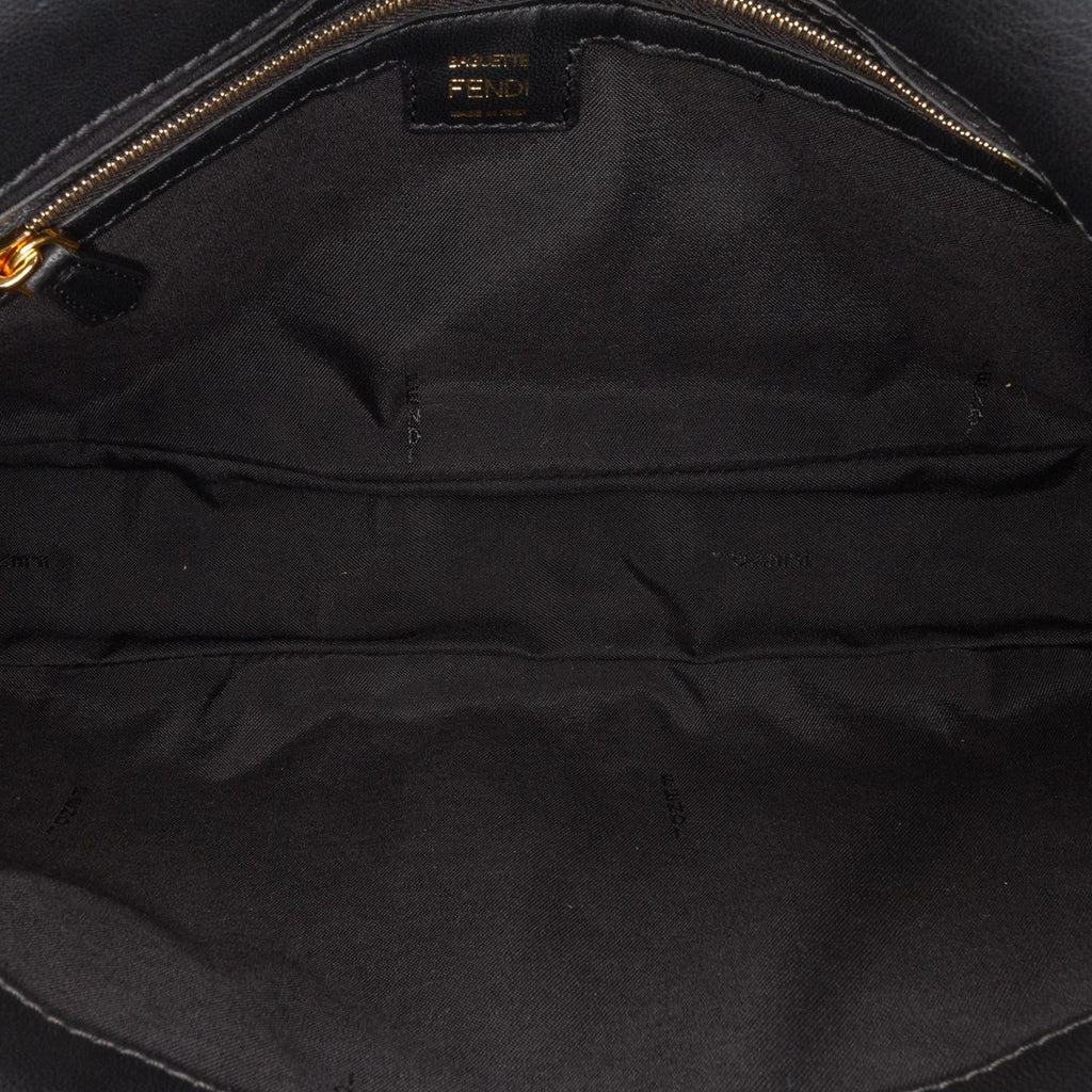Fendi Large Zucca Embossed Leather Baguette Satchel (SHG-8iHUm8)
