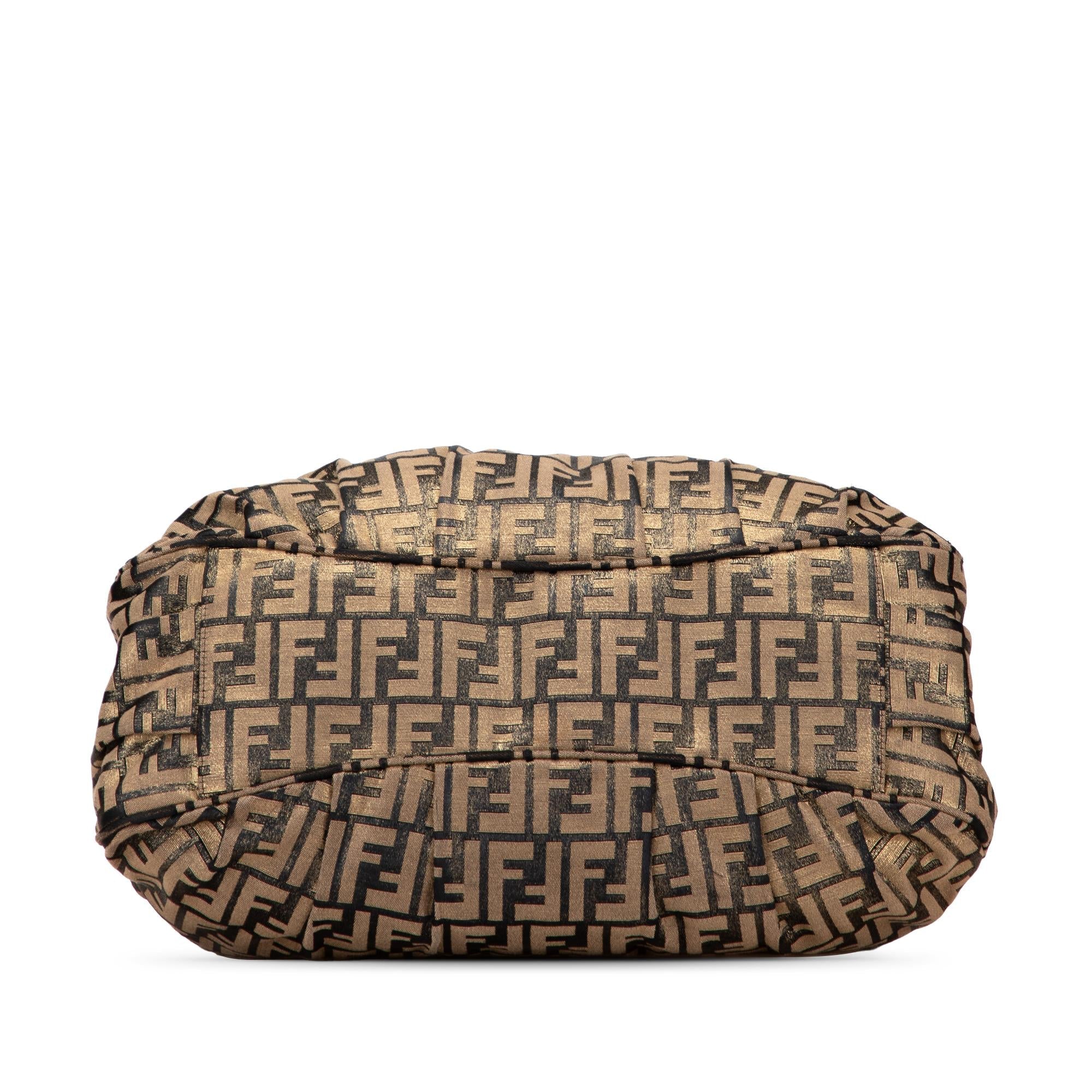 Fendi Large Zucca Metallic Lurex Mia Chain Tote
