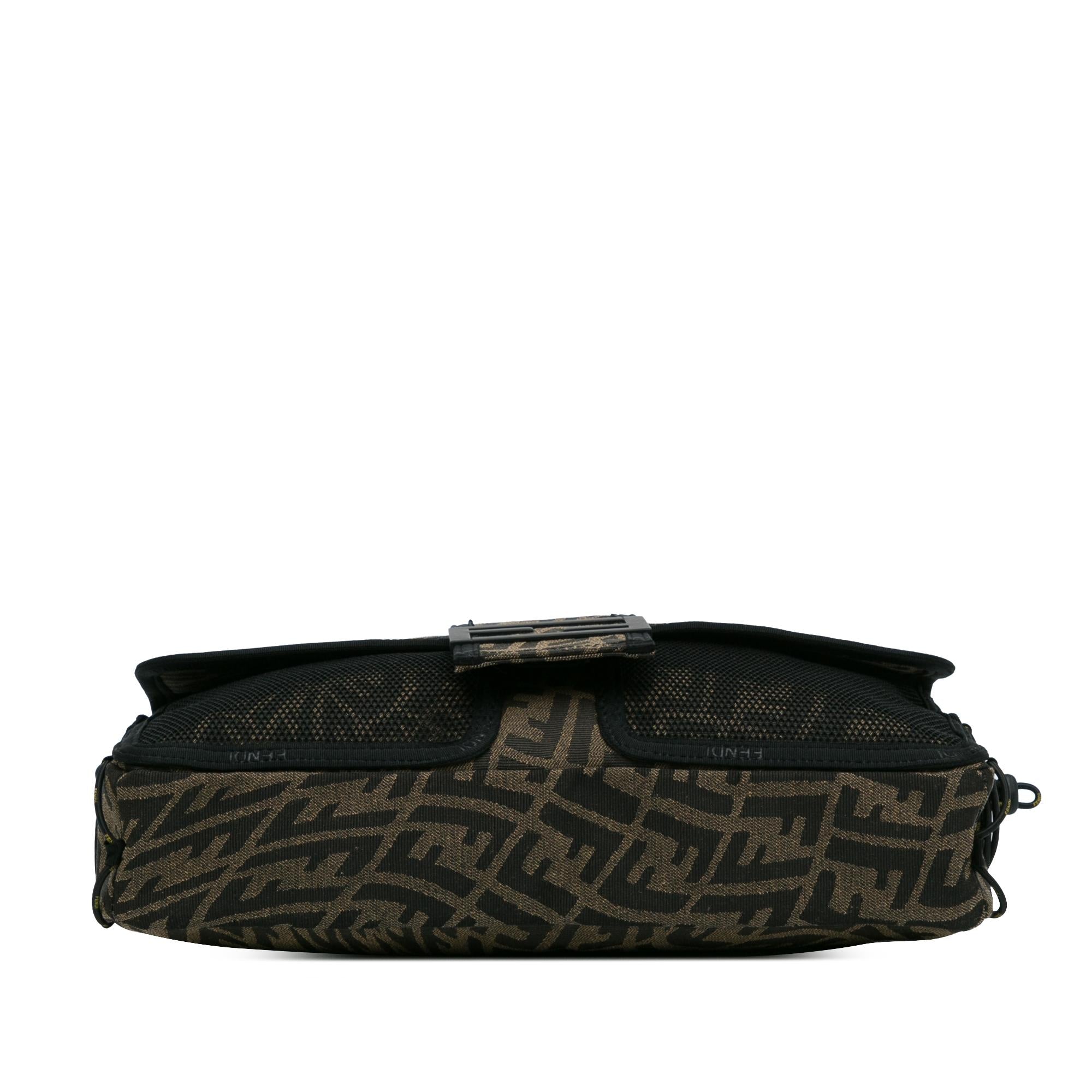 Fendi Large Zucca Vertigo Mesh Baguette Satchel (SHG-dmuY2A)