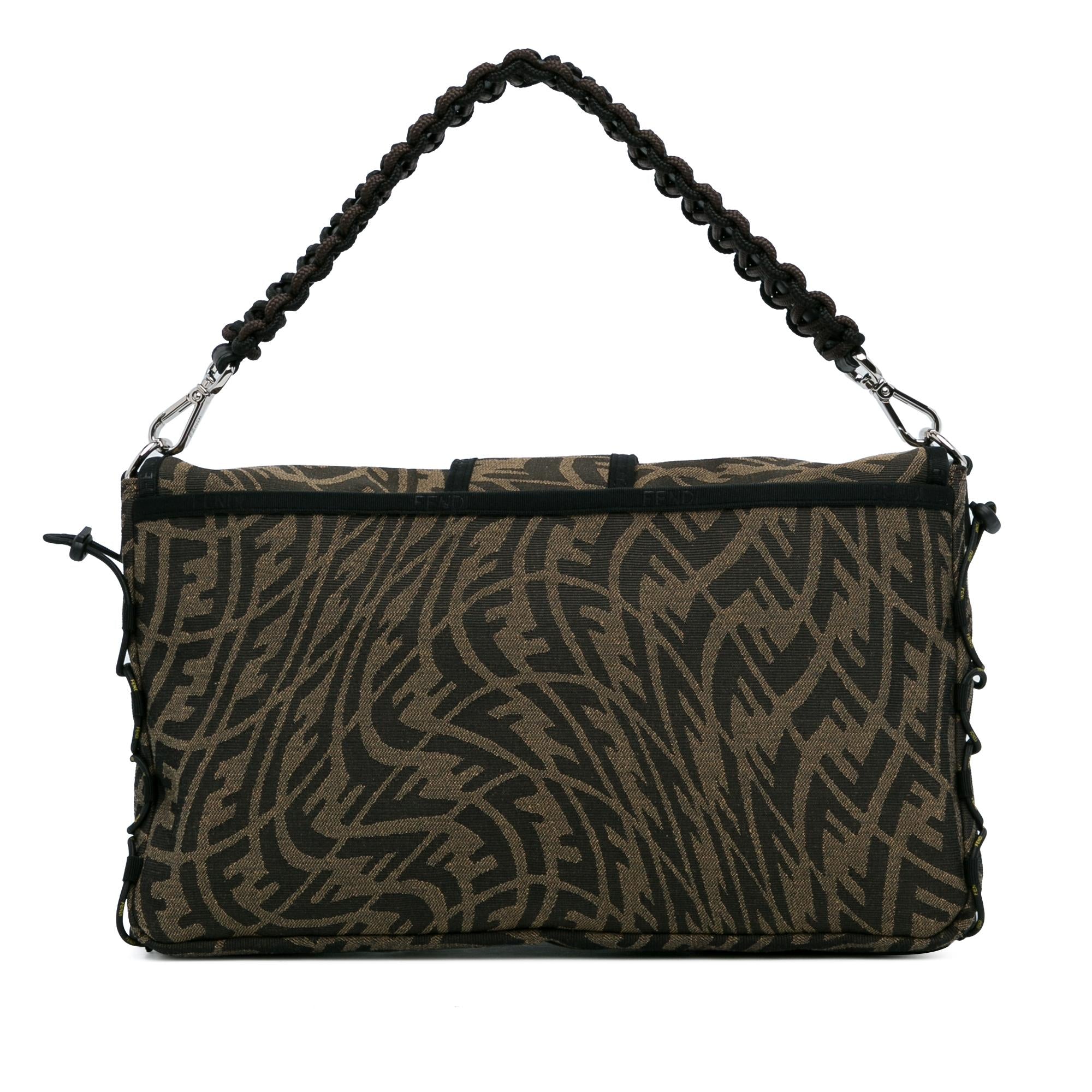 Fendi Large Zucca Vertigo Mesh Baguette Satchel