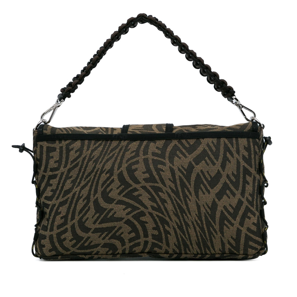 Fendi Large Zucca Vertigo Mesh Baguette Satchel