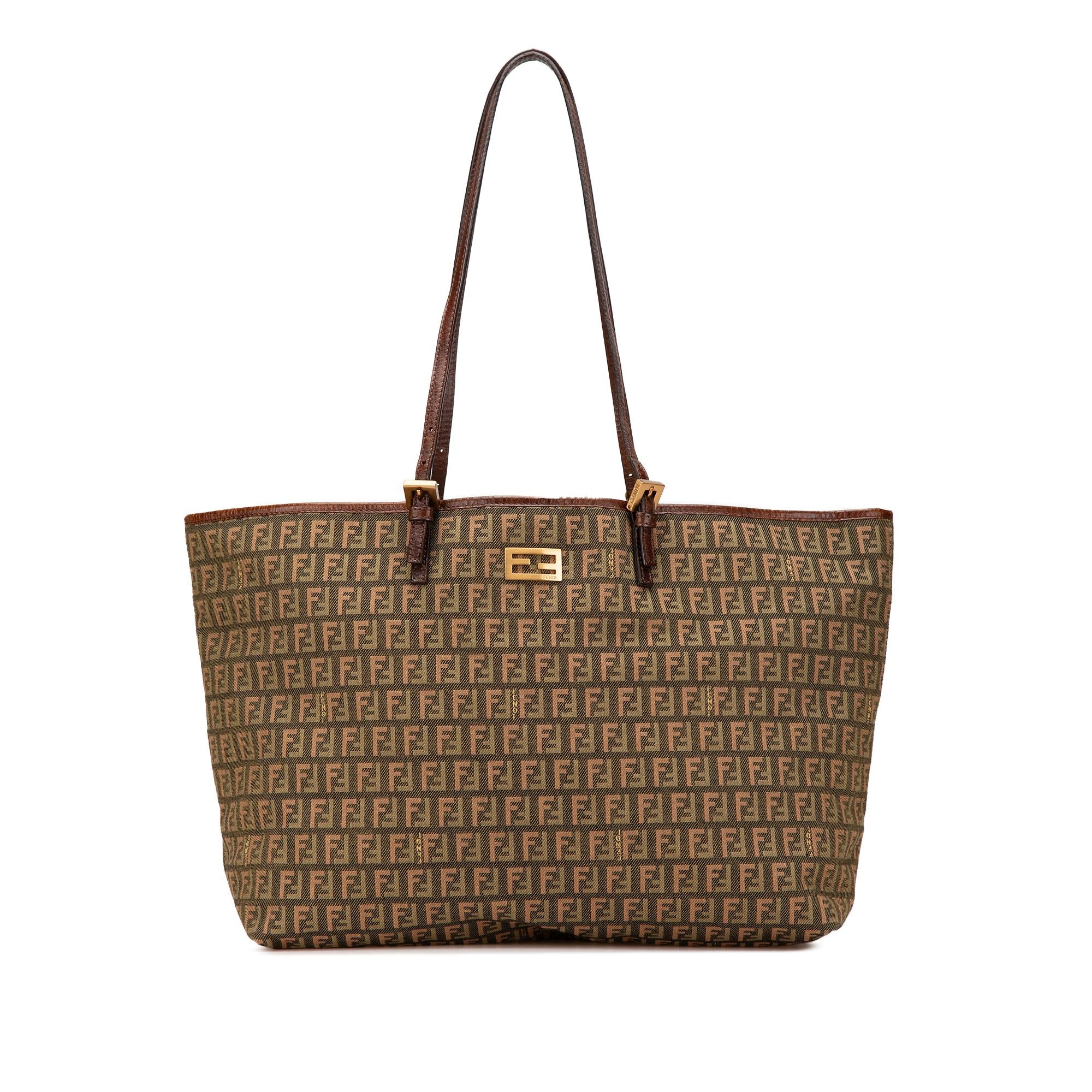 Fendi Large Zucchino Canvas Tote