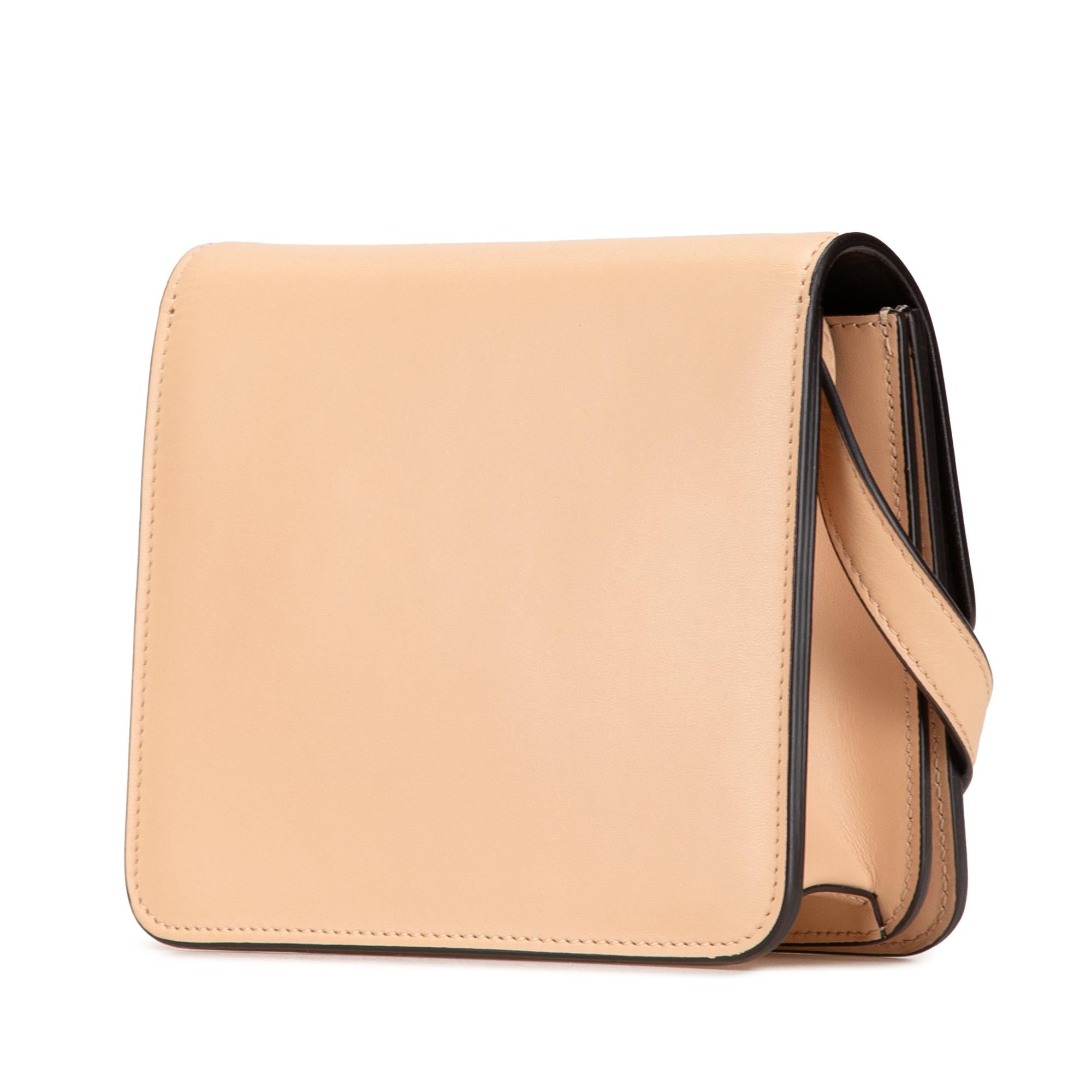 Fendi Leather Crystal Fab Crossbody