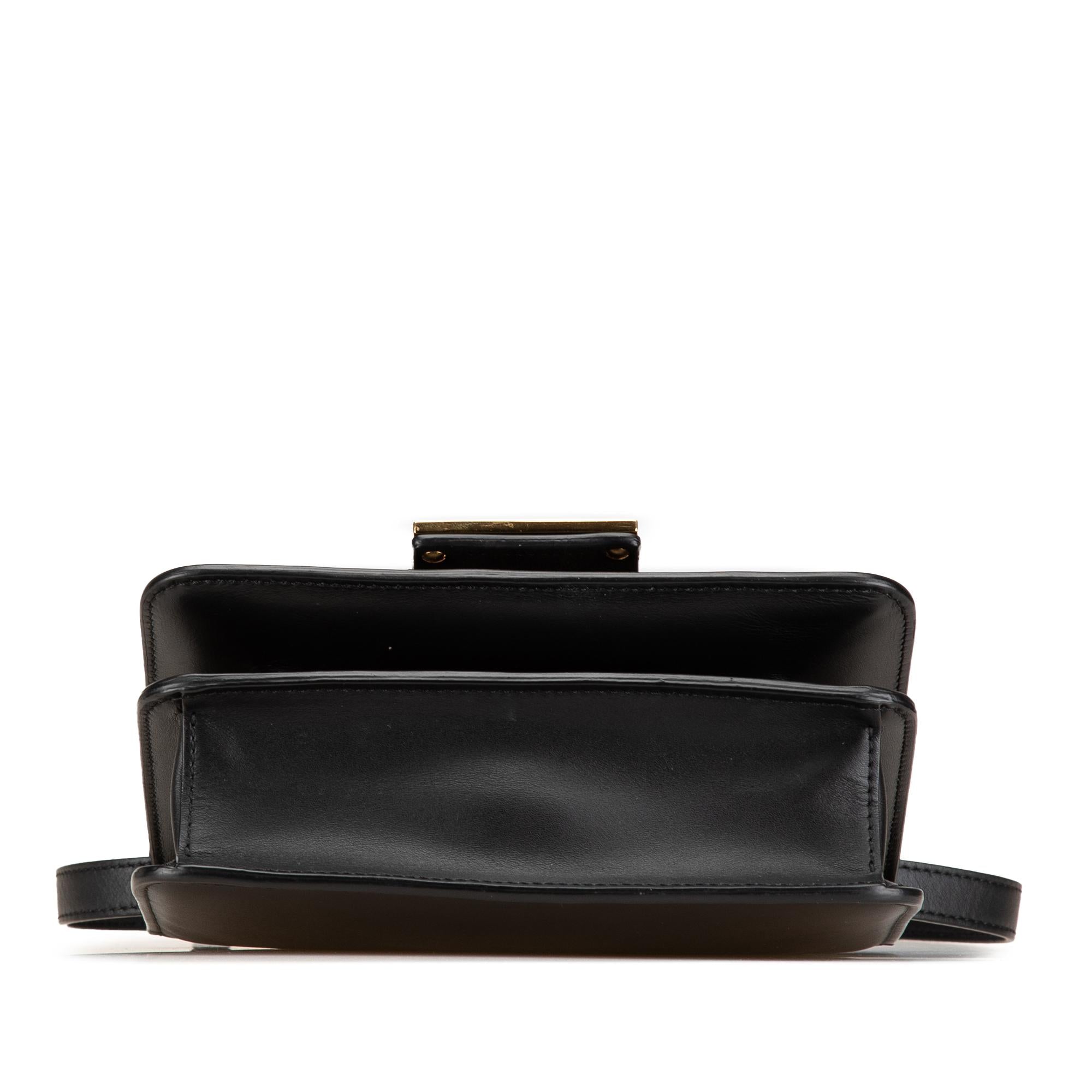 Fendi Leather Crystal Fab Crossbody