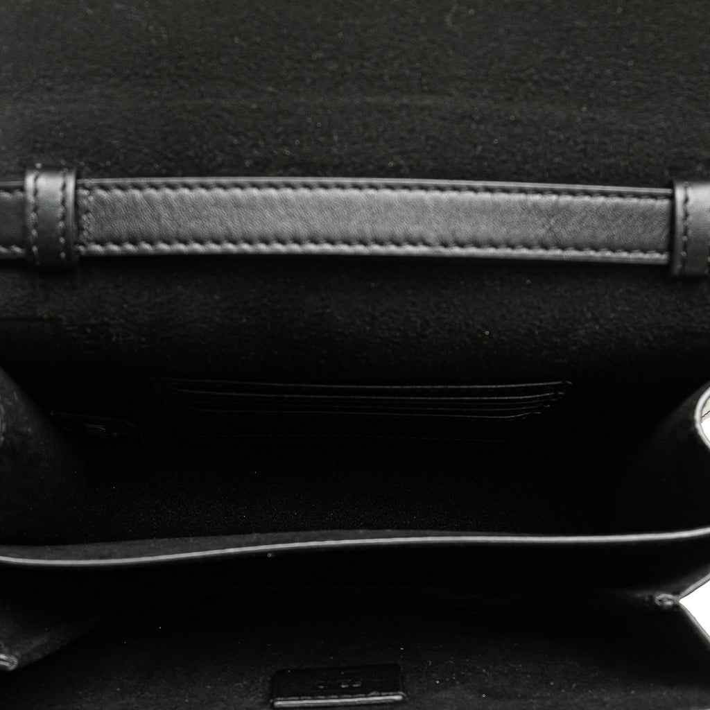 Fendi Leather Crystal Fab Crossbody