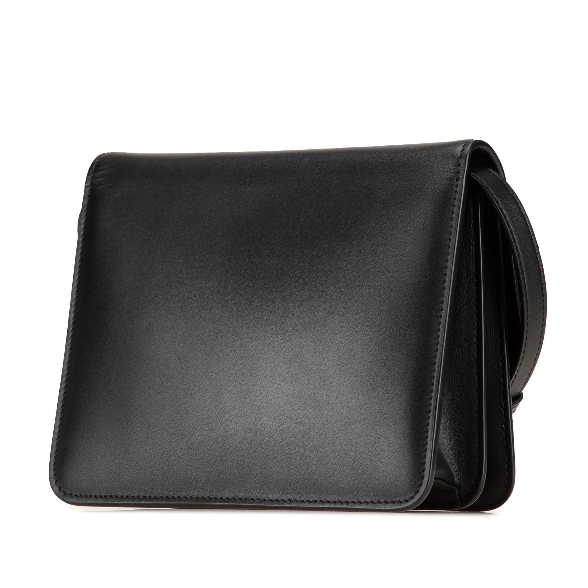 Fendi Leather Crystal Fab Crossbody
